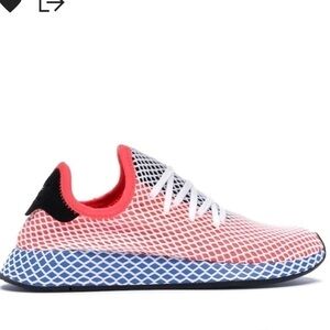 𝅺adidas Deerupt Sneaker Red Blue White Size 7.5
